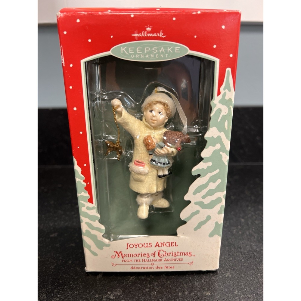 Hallmark Chalkware Ornament Joyous Angel 2002 Memories of Christmas Butterfly